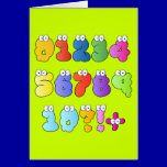 COLOURFUL GOOGLY EYE NUMBERS BUBBLY FUN KIDS EDUCA cards