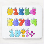 COLOURFUL GOOGLY EYE NUMBERS BUBBLY FUN KIDS EDUCA mousepads