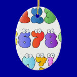 COLOURFUL GOOGLY EYE NUMBERS BUBBLY FUN KIDS EDUCA ornaments
