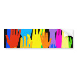 Colourful Hands Bumper Sticker