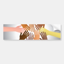 Colourful Hands Bumper Stickers