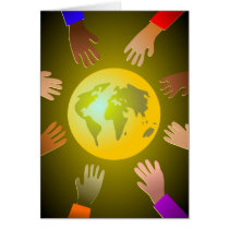 Colourful Hands Card