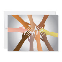 Colourful Hands Personalized Invitations
