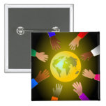 Colourful Hands Pinback Button