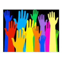 Colourful Hands Postcard