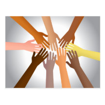 Colourful Hands Postcard