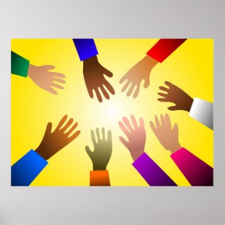 different hand and palm color colour in palmistry Poster pic picture