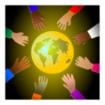 Colourful Hands Posters