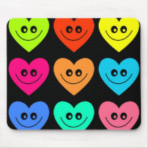 Colourful Heart mousepads by prawny Colourful Heart mousepads