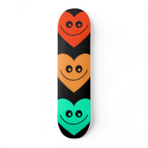 Colourful Heart Custom Skateboard