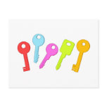 Colourful Keys Postcards