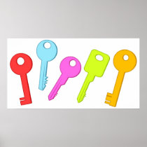 Colourful Keys Poster