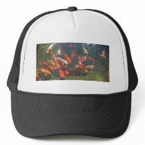 Colourful Koi Fish In a Pond hats by all_creatures Colourful Koi Fish In a Pond hats