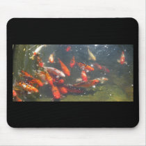 Colourful Koi Fish In a Pond mousepads by all_creatures Colourful Koi Fish In a Pond mousepads