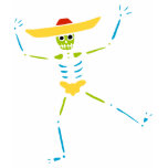 Colourful Mexican Dancing Skeleton t-shirts