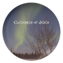 Colourful Northern Sky; Customizable Plate