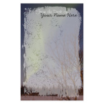 Colourful Northern Sky; Customizable Stationery Paper
