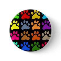 Colourful Paws buttons by prawny Colourful Paws buttons