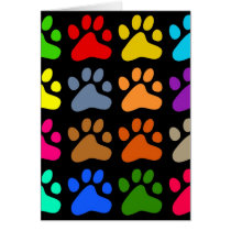 Colourful Paws Greeting Cards
