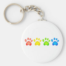 Colourful Paws Keychain
