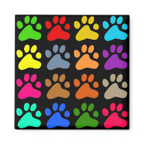 Colourful Paws magnets by prawny Colourful Paws magnets