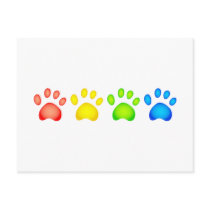 Colourful Paws Postcard