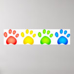 Colourful Paws Print