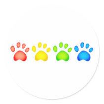 Colourful Paws Stickers
