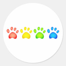 Colourful Paws Stickers