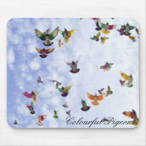 Colourful Pigeons mousepads