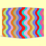Colourful Retro Binder With Rainbow Waves