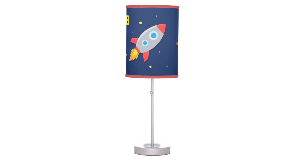 Lamp Kids Colourful Rocket Ship Outer Space For Kids Room Table Lamp Zazzle Posted By Com Image Size 630 X 1200 Jpg