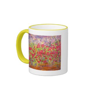 colourful roses blooming mug