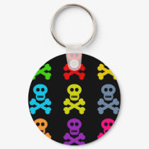 Colourful Skulls keychains by prawny Colourful Skulls keychains