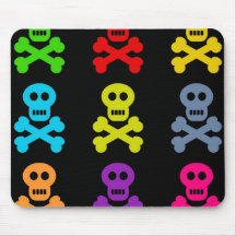Colourful Skulls Mouse Mats