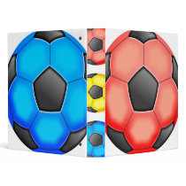 Colourful Soccer Balls Binder by prawny Colourful Soccer Balls Binder