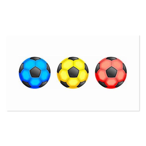 Colourful Soccer Balls Business Card (back side)
