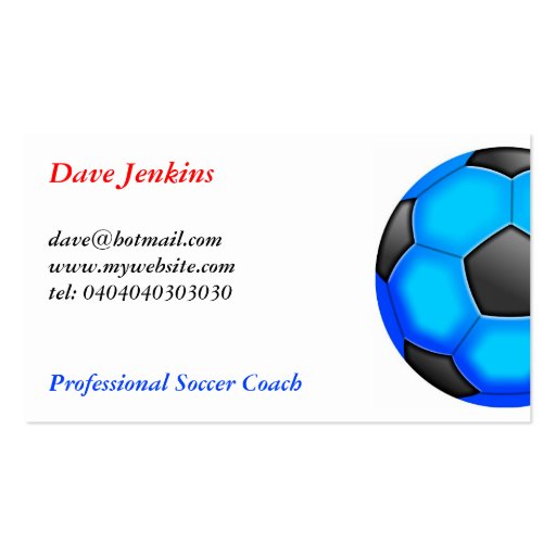 Colourful Soccer Balls Business Card (front side)