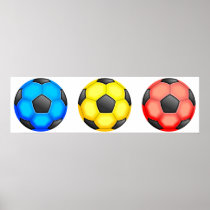 Colourful Soccer Balls Print