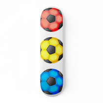 Colourful Soccer Balls Skate Boards
