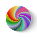 Colourful Spiral Fractal Button / Badge
