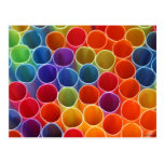 Colourful Straws Postcard