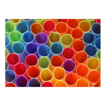 Colourful Straws Poster posters by estjohn Colourful Straws Poster posters