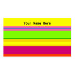 Colourful Stripes, Your Name Here Business Card Templates