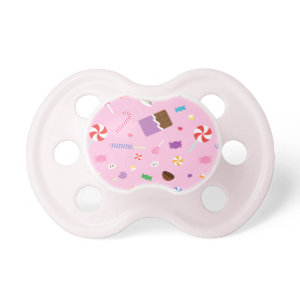 Colourful Sweet Candy Pattern For Baby Girls Baby Pacifiers