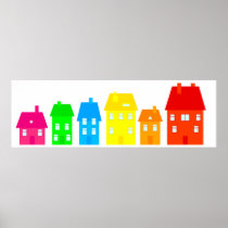 Colourful Town Print