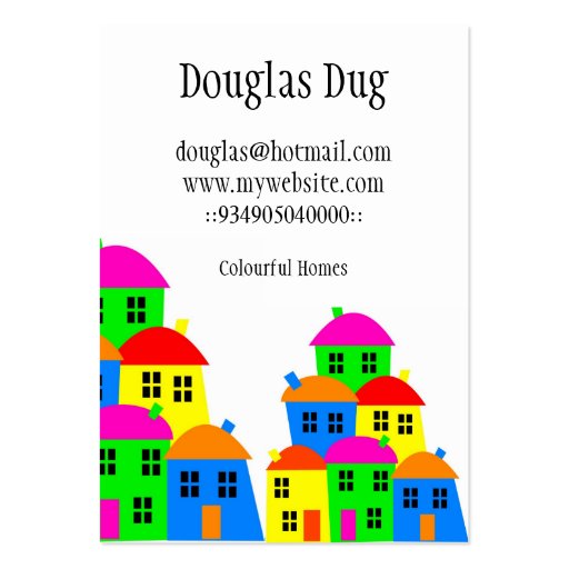Colourful Village Business cards (front side)