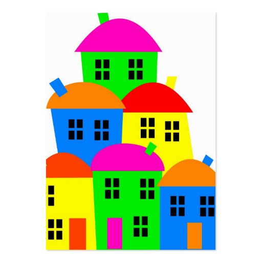 Colourful Village Business cards (back side)