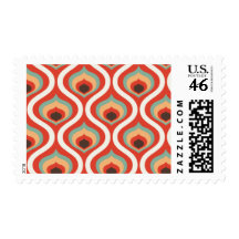 Colourful vintage droplets stamp