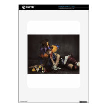 Colourful Woman Dressed as Clown Decals For iPad